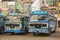 Two intercity buses `Lanka Ashok Leyland`. Sri Lanka