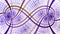 Two interlocking spirals creating an infinity symbol with decorative tiles, all in pastel purple and yellow