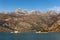 Two islets off the coast of Perast in Bay of Kotor. Montenegro