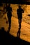 Two joggers silhouettes