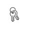Two keys line icon