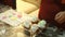 Two kids kneading the dough for make cookies together