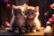 Two kittens share romantic connection, embodying Valentines Day sentiment