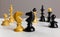 Two Knights Facing Each Other and Other Chess Pieces