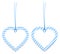 Two Label Hearts Octoberfest Diamond Pattern Blue And White