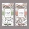 Two labels with Provence cottage, fennel and laurel sketch.