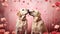 Two Labradors dogs celebrate Valentine's Day, show love for