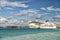 Two large cruise ships in Bahamas