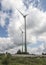 Two large windmills producing ecological electricity