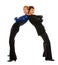 Two latino male dancers funny posing
