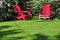 Two lawn chairs