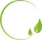 Two leaves, plant and circle, Wellness and Naturopaths logo