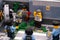 Two Lego robbers arrested by three policemans after they broke door of bank vault and take out money and gold