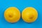 two lemons look like a woman`s breast