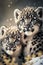 Two leopard cubs (Panthera pardus)