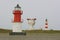 Two lighthouses and foghorn