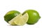 Two limes with slices of juicy lime