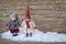 Two little santa decoration