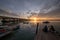 Two local snap photo at the wooden bridge near Penang Bridge.