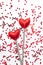 Two love magic wands. Valentine`s Day concept