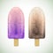 Two lovely creamy ice-cream. Tasty and creamy dessert in realist