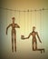 Two lovers concept, romantic valentine marionettes, present for you idea,