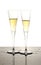 Two luxury champagne glass