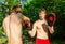 Two man training Muay thai