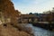 Two mans walking along the Tiber in Rome