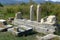 Two marble busts in the site of Ireo in the Greek island of Samos