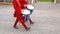Two Marching drummers in Period Costumes at Fortress of Louisbourg, Parks Canada, Nova Scotia