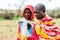 Two Massai men walking together