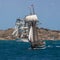 Two masted Schooner Tall Ship Full Sail