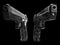 Two mean modern semi automatic pistols