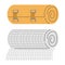 Two medical bandages vector isolated. Elastic roll