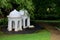 Two meditating cupolas in park