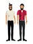 Two men bearded look design hipster