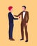 Two Men Comunicating Icon Vector Illustration