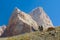 Two men hiking in Tajikistan mountains