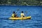 Two men kayaking