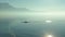 Two Men Kayaking on Sunny Day on Lake Geneva. Swiss Alps, Switzerland