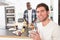 Two Men Preparing Breakfast In Kitchen