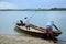 Two men sort the ferry out across the river