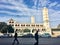 Two minarets mosque at boulevard Ladlani Amar street of Algiers Algeria.The mosque is located in suburb part of the city.