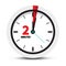 Two Minutes Clock Symbol Vector 2 Minute Vector Icon