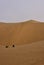 Two modern day tents pitched in the Namib Desert