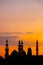 The two mosques Al-Rifa \'i and Sultan Hassan in Cairo Egypt at su