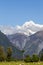 Two mount on one shoot. Mount Cook and mount Tasman. South Island, New Zealand