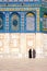 Two muslim women at the Dome of the Rock on the temple mount in Jerusalem