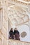 Two muslim women in Tabatabaei historical house, Kashan, Iran